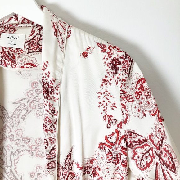 Aritzia Wilfred Silk Pilier Kimono Robe Jacket - Picture 7 of 10